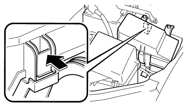 Блок предохранителей Mazda 6 GH под капотом