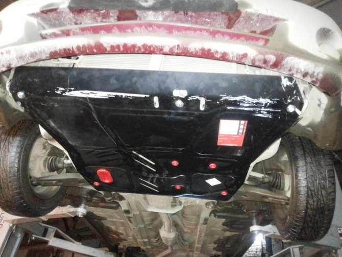 Установка защиты картера двигателя и особенности его крепления