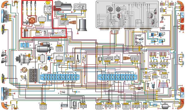 Схема проводки автомобиля Газель 405 Схема проводки автомобиля Газель 405