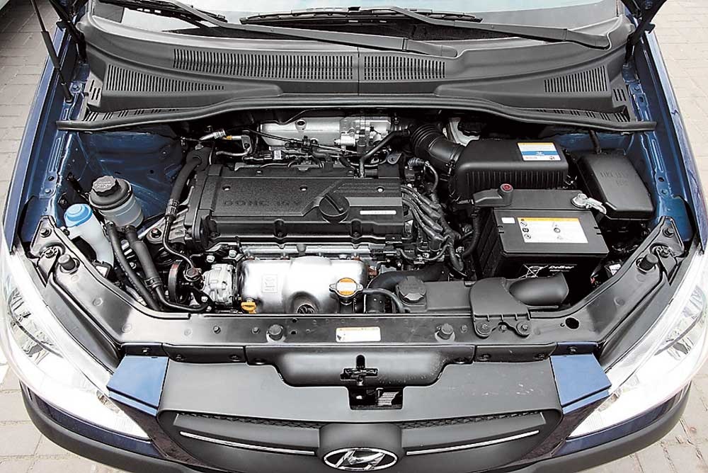 Hyundai Getz мотор Hyundai Getz под капотом