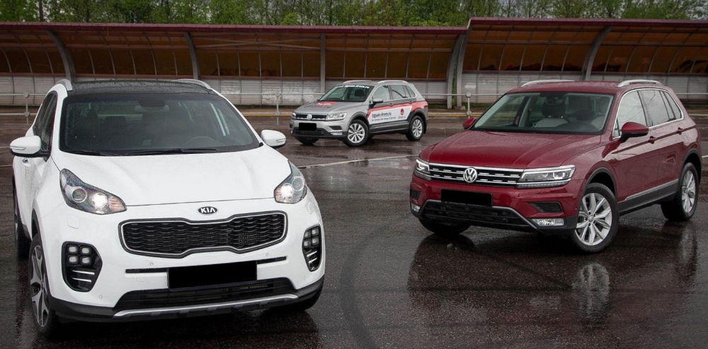Volkswagen Tiguan и Kia Sportage Tiguan и Sportage