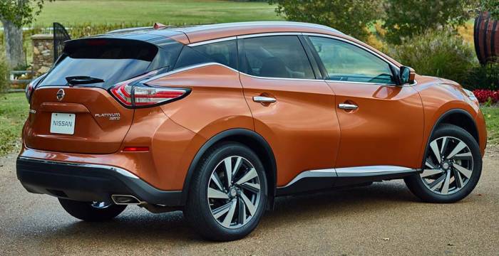 Вид Nissan Murano сзади Экстерьер Nissan Murano
