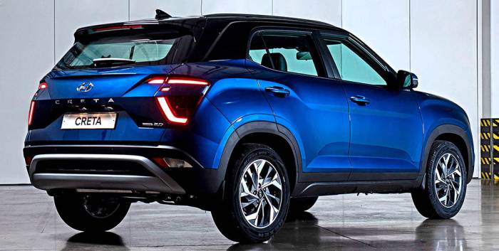 Вид Hyundai Creta сзади Hyundai Creta сзади