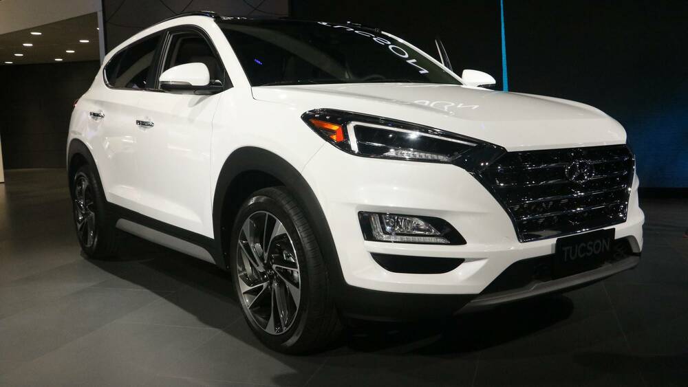 Hyundai Tucson в белом цвете Hyundai Tucson
