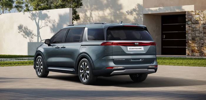 Как выглядит Kia Carnival сзади Kia Carnival сзади