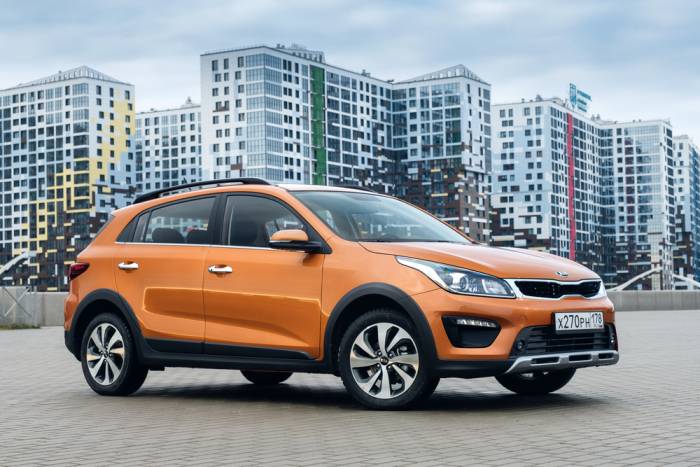 Kia Rio X-Line в оранжевом цвете Kia Rio X-Line