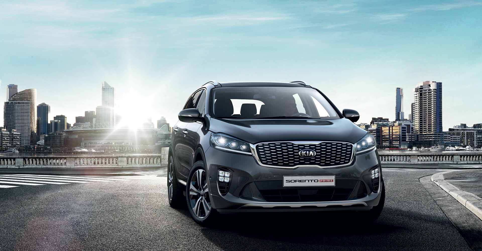 Kia Sorento Prime в сером цвете Kia Sorento Prime