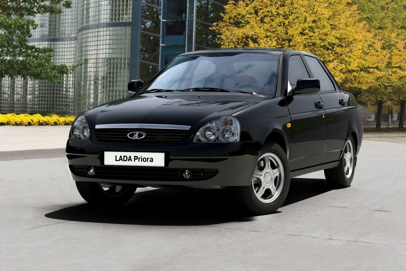 Lada Priora черная Лада Приора