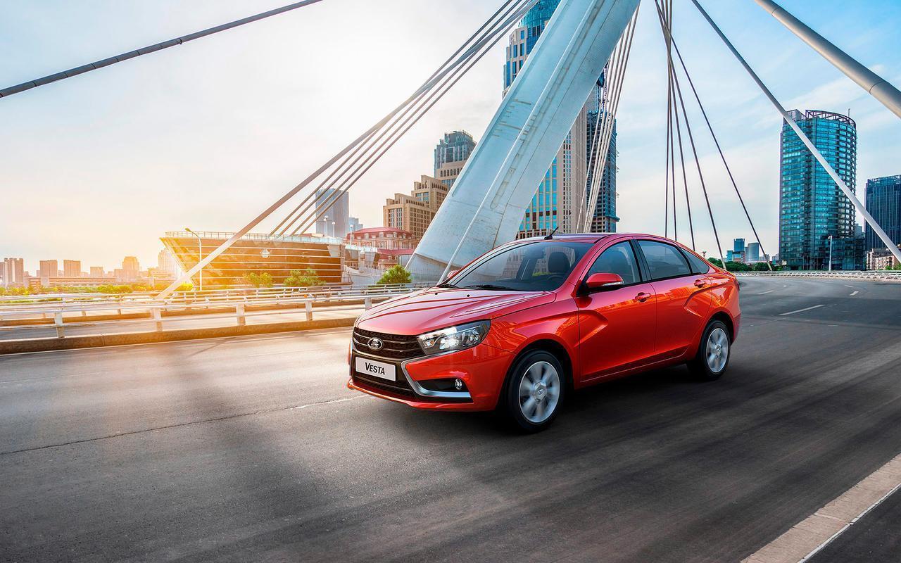 Красная Lada Vesta Lada Vesta седан
