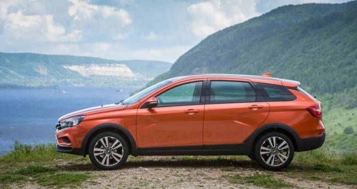 Lada Vesta SW Cross в оранжевом цвете Lada Vesta SW Cross