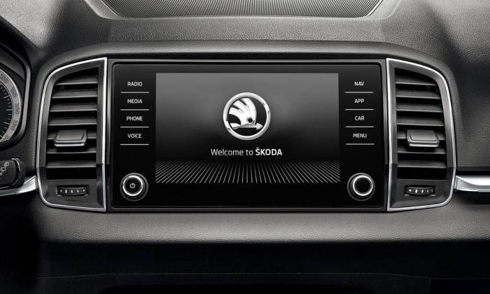 Мультимедийный экран в Skoda Karoq Медиа Skoda Karoq