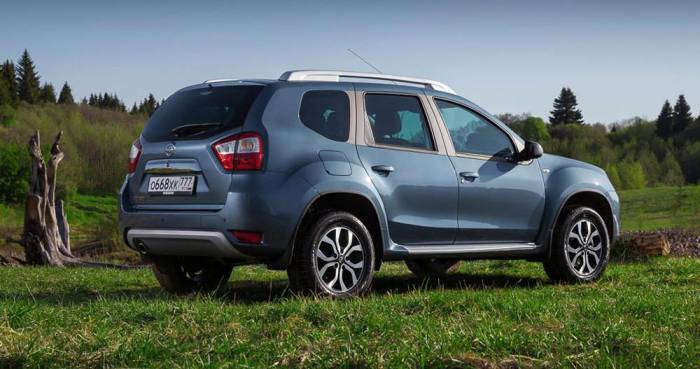 Вид Nissan Terrano сзади Nissan Terrano сзади