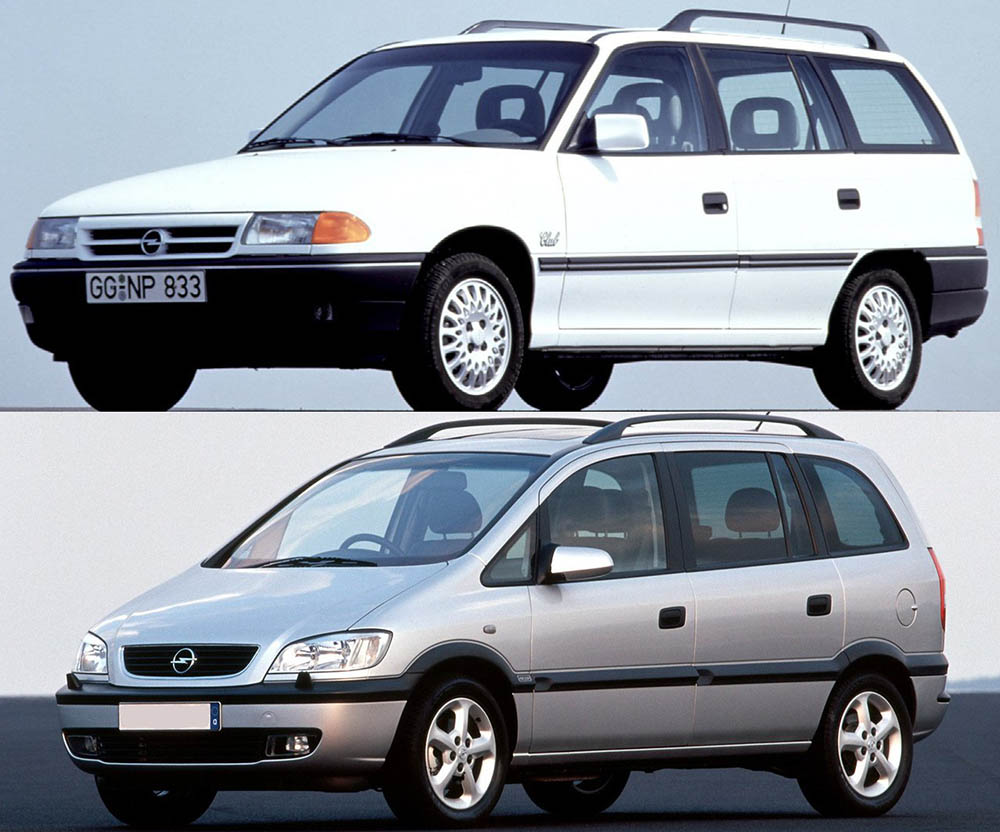 Opel Astra и Opel Zafira первого поколения Opel Astra и Opel Zafira