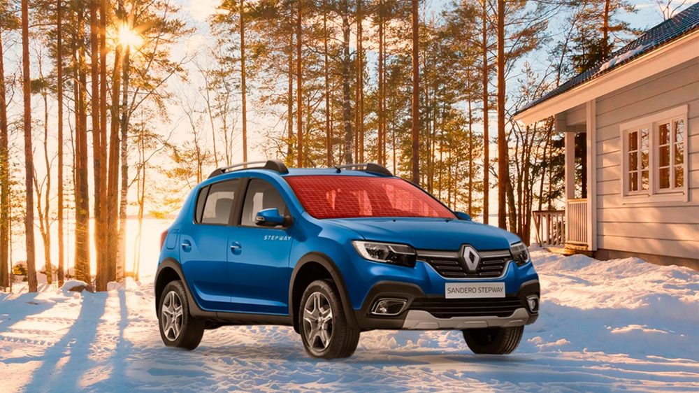 Renault Sandero Stepway в синеем цвете Renault Sandero Stepway