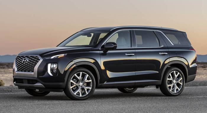 Вид Hyundai Palisade спереди Вид Hyundai Palisade